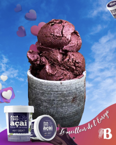 Glace au açai d'épicerie brésilienne